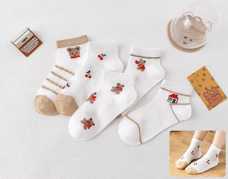 Kids' Breathable Cotton Short Socks - Cake Pops Parties