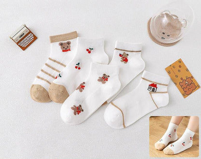 Kids' Breathable Cotton Short Socks - Cake Pops Parties
