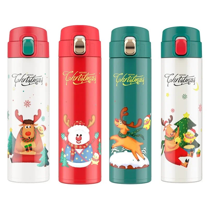 Kids Elk Snowman Thermos Bottle - Cake Pops Parties