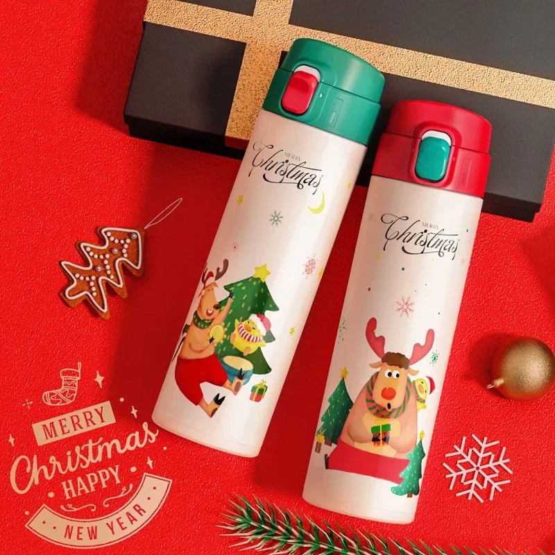 Kids Elk Snowman Thermos Bottle - Cake Pops Parties