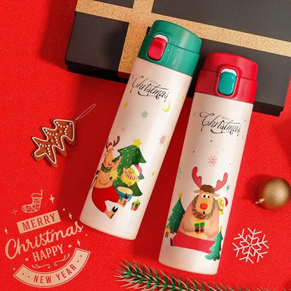 Kids Elk Snowman Thermos Bottle - Cake Pops Parties