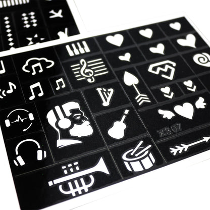 Kids Glitter Tattoo Stencil Kit - 102 Pcs - Cake Pops Parties