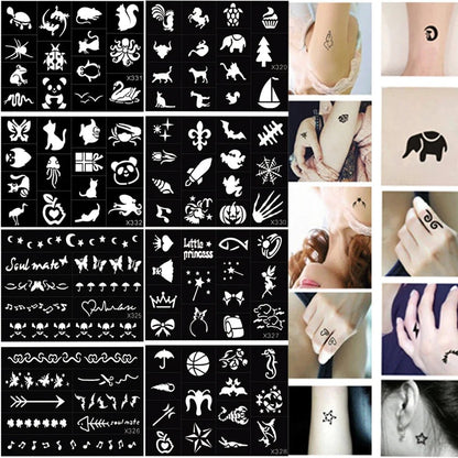 Kids Glitter Tattoo Stencil Kit - 102 Pcs - Cake Pops Parties