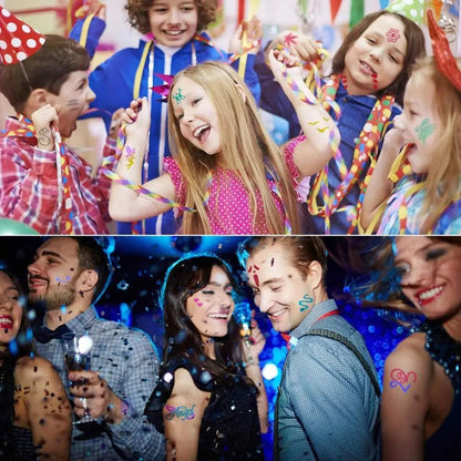 Kids Glitter Tattoo Stencil Kit - 102 Pcs - Cake Pops Parties