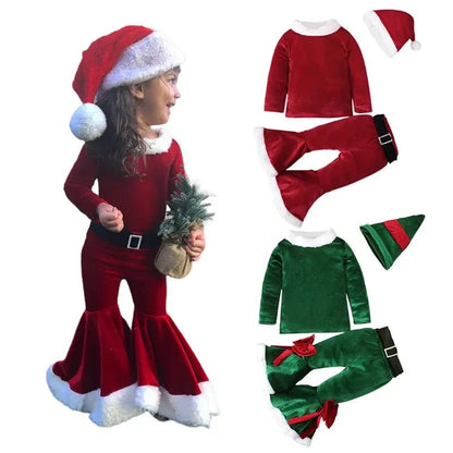 Kids Santa Claus Christmas Dress Set - Cake Pops Parties