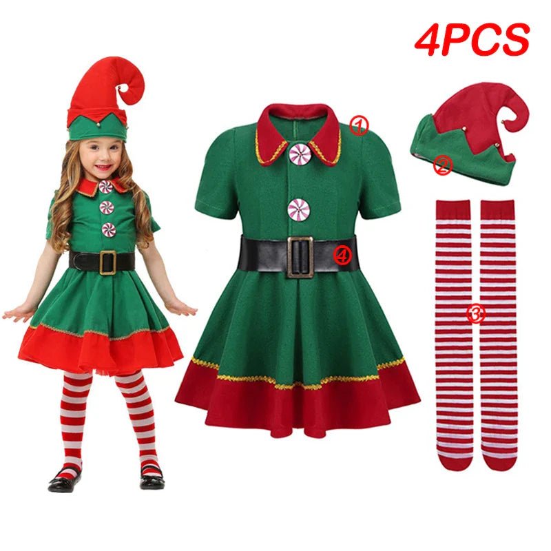 Kids Santa Claus Christmas Dress Set - Cake Pops Parties