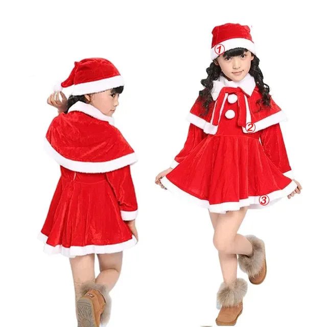 Kids Santa Claus Christmas Dress Set - Cake Pops Parties