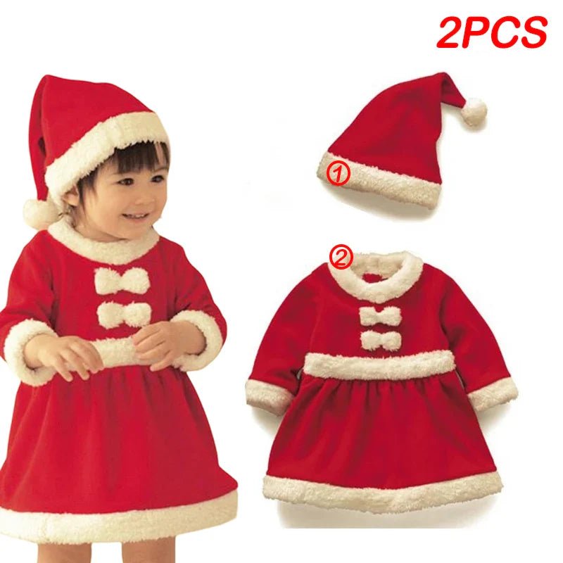 Kids Santa Claus Christmas Dress Set - Cake Pops Parties