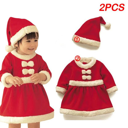 Kids Santa Claus Christmas Dress Set - Cake Pops Parties