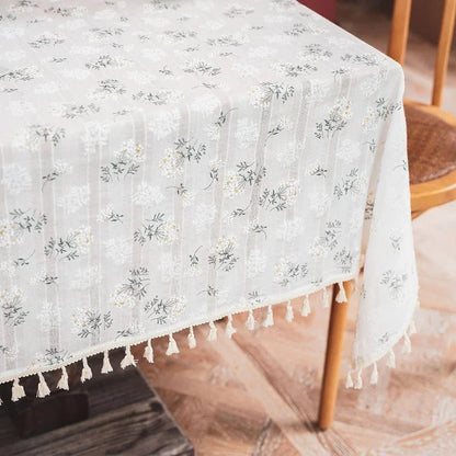 Korean Style Daisy Cotton Tablecloth - Cake Pops Parties