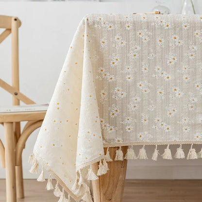 Korean Style Daisy Cotton Tablecloth - Cake Pops Parties