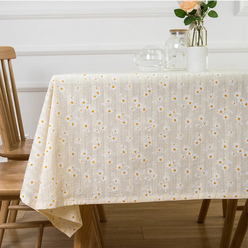 Korean Style Daisy Cotton Tablecloth - Cake Pops Parties