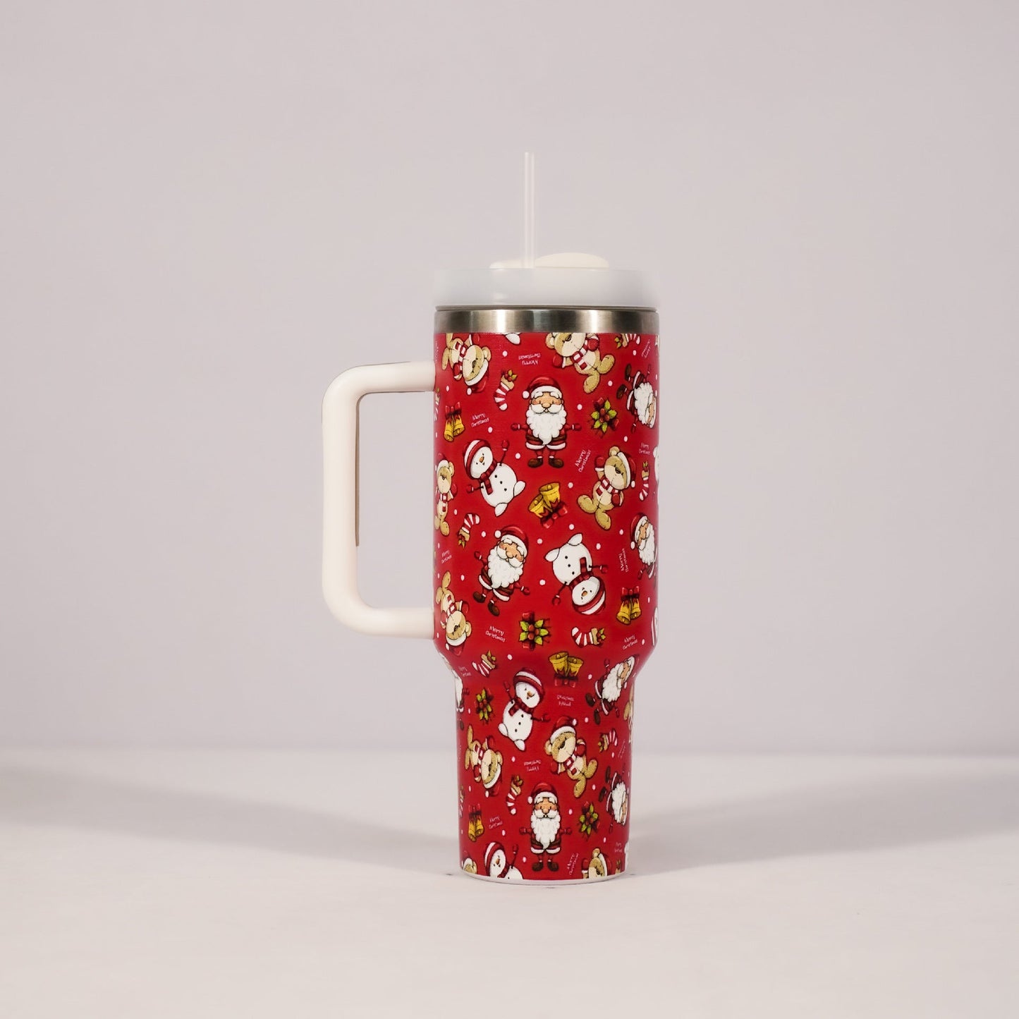 Large Christmas Pattern Steel Tumbler - Cake Pops Parties