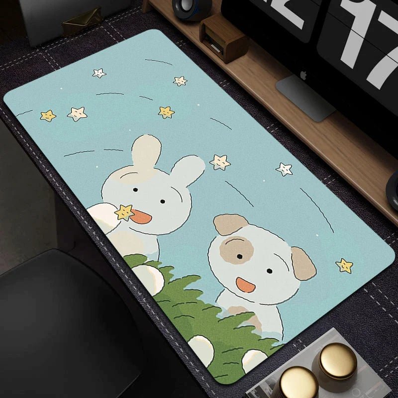 Large Gaming Mouse Mat - Cute Green Plant Design - Cake Pops Parties