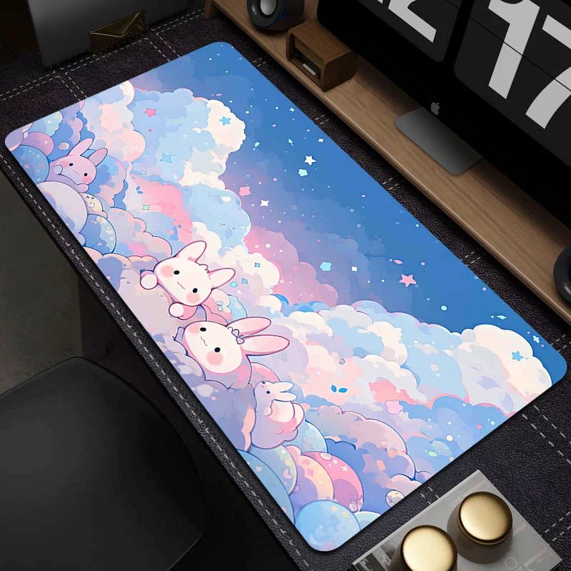 Large Gaming Mouse Mat - Cute Green Plant Design - Cake Pops Parties