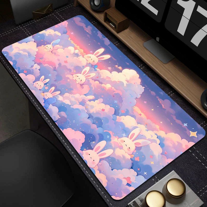 Large Gaming Mouse Mat - Cute Green Plant Design - Cake Pops Parties