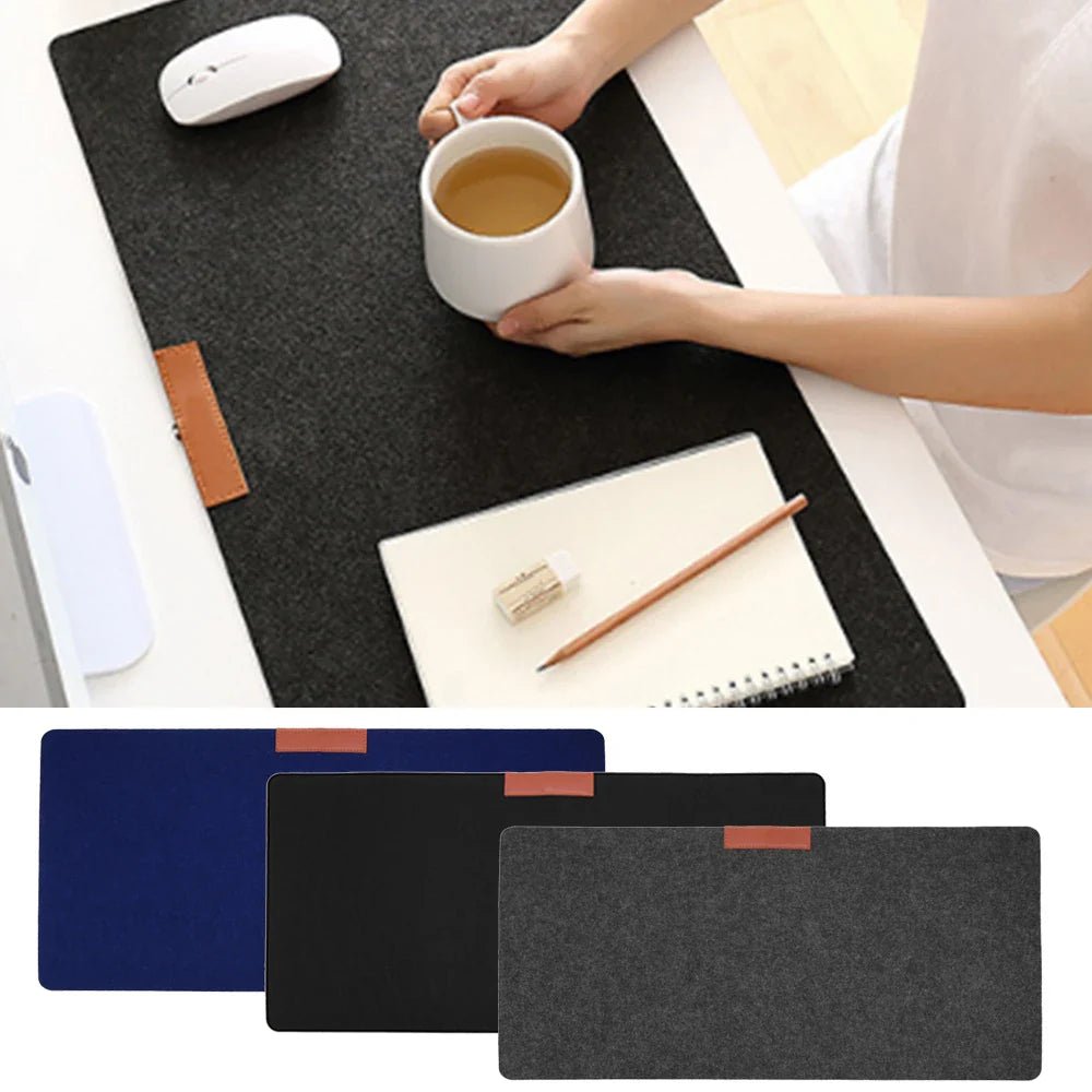 Large Office Desk Mat - Modern Wool Felt Mouse Pad - Cake Pops Parties