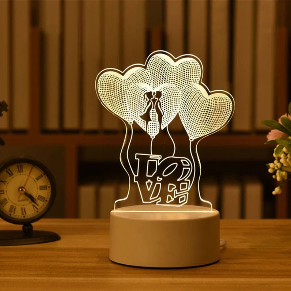 LED 3D Acrylic USB Night Light - Cake Pops Parties