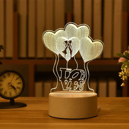 LED 3D Acrylic USB Night Light - Cake Pops Parties