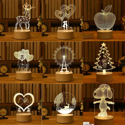 LED 3D Acrylic USB Night Light - Cake Pops Parties