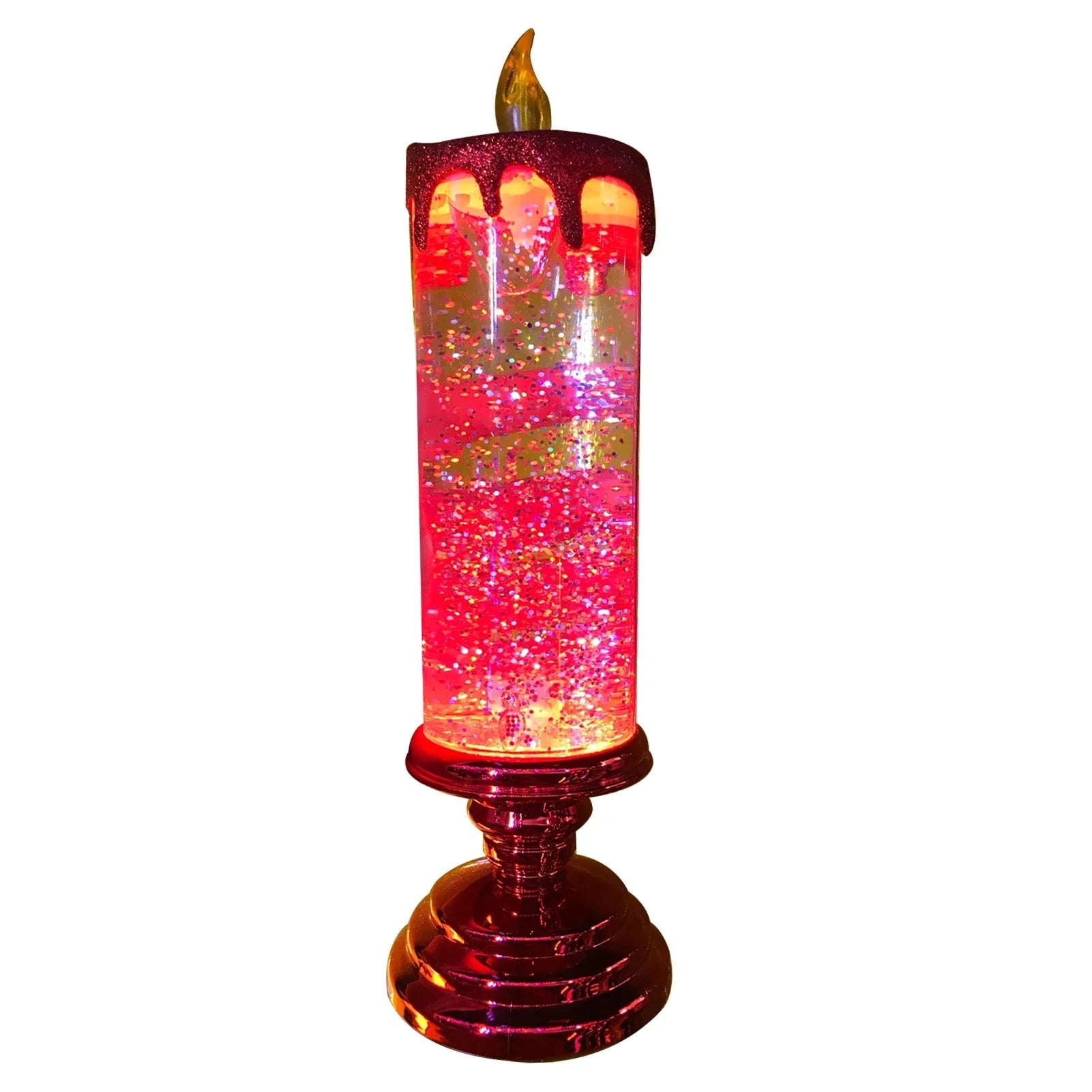 LED Christmas Candles with Glitter Color Change Flameless - Cake Pops Parties