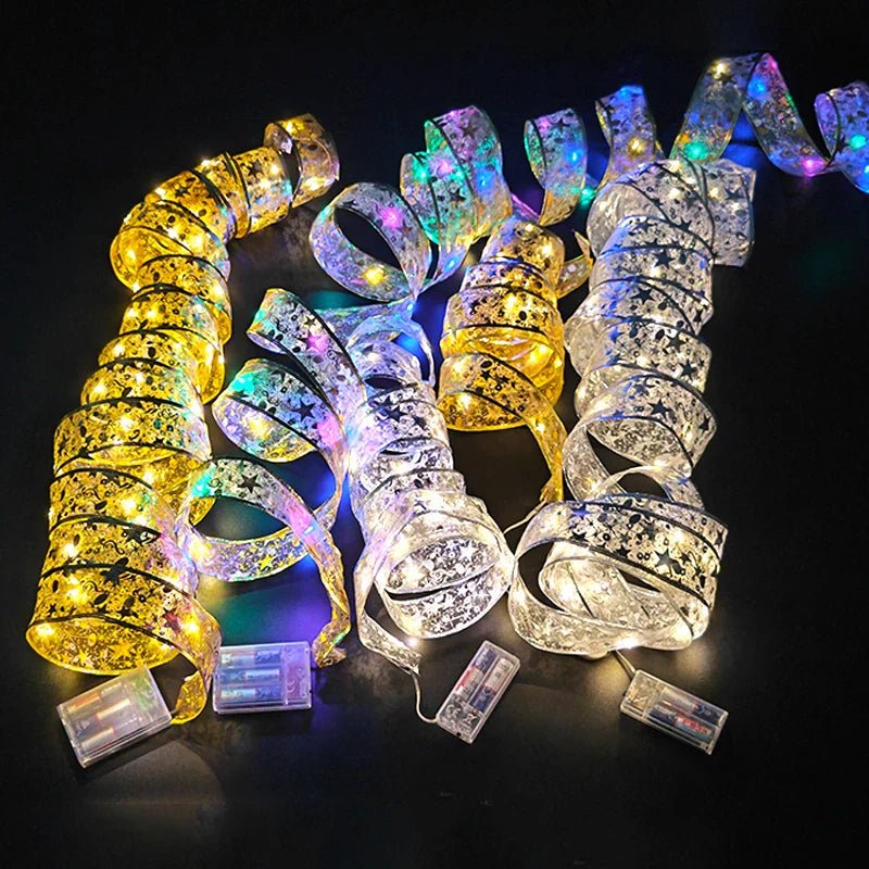 LED Christmas Ribbon Lights String - Cake Pops Parties