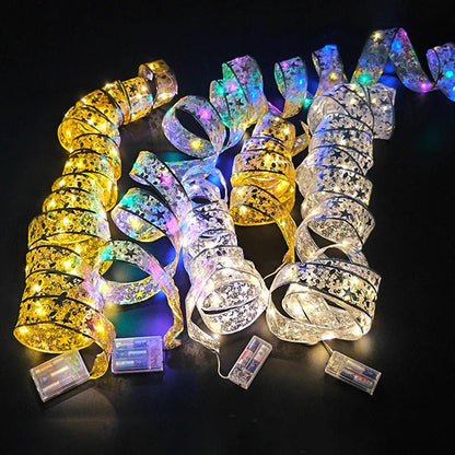 LED Christmas Ribbon Lights String - Cake Pops Parties