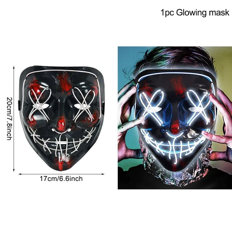 LED Glow In The Dark Halloween Mask - Cake Pops Parties