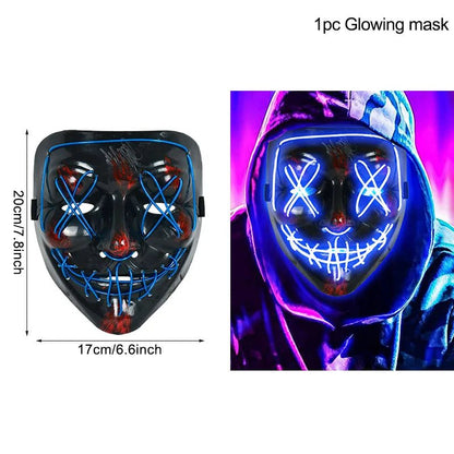LED Glow In The Dark Halloween Mask - Cake Pops Parties