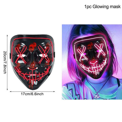 LED Glow In The Dark Halloween Mask - Cake Pops Parties