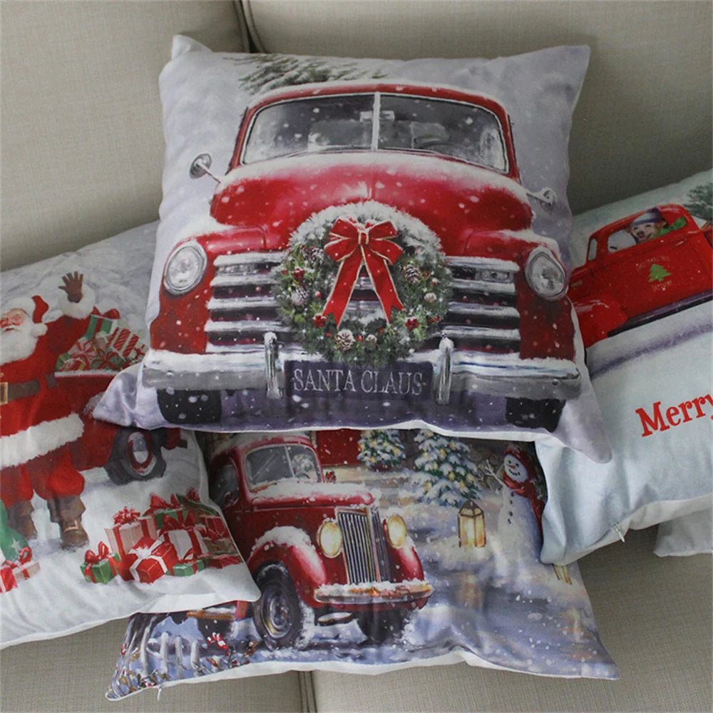 LED Light Christmas Pillow Cover - Santa Elk Glow - Cake Pops Parties