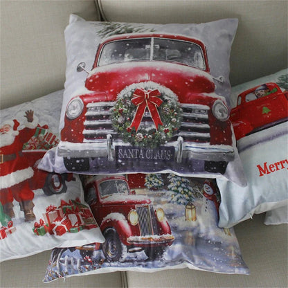 LED Light Christmas Pillow Cover - Santa Elk Glow - Cake Pops Parties