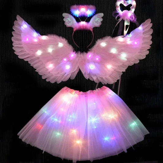 LED Light Up White Butterfly Fairy Wings - Cake Pops Parties