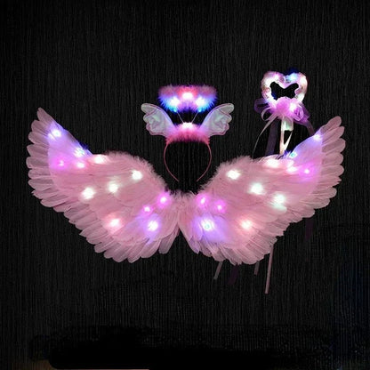 LED Light Up White Butterfly Fairy Wings - Cake Pops Parties