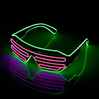 LED Luminous Glasses Neon Party Light Up Halloween - Cake Pops Parties