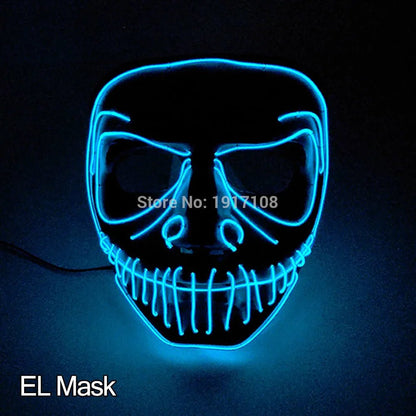 LED Neon Halloween Horror Mask - Cake Pops Parties