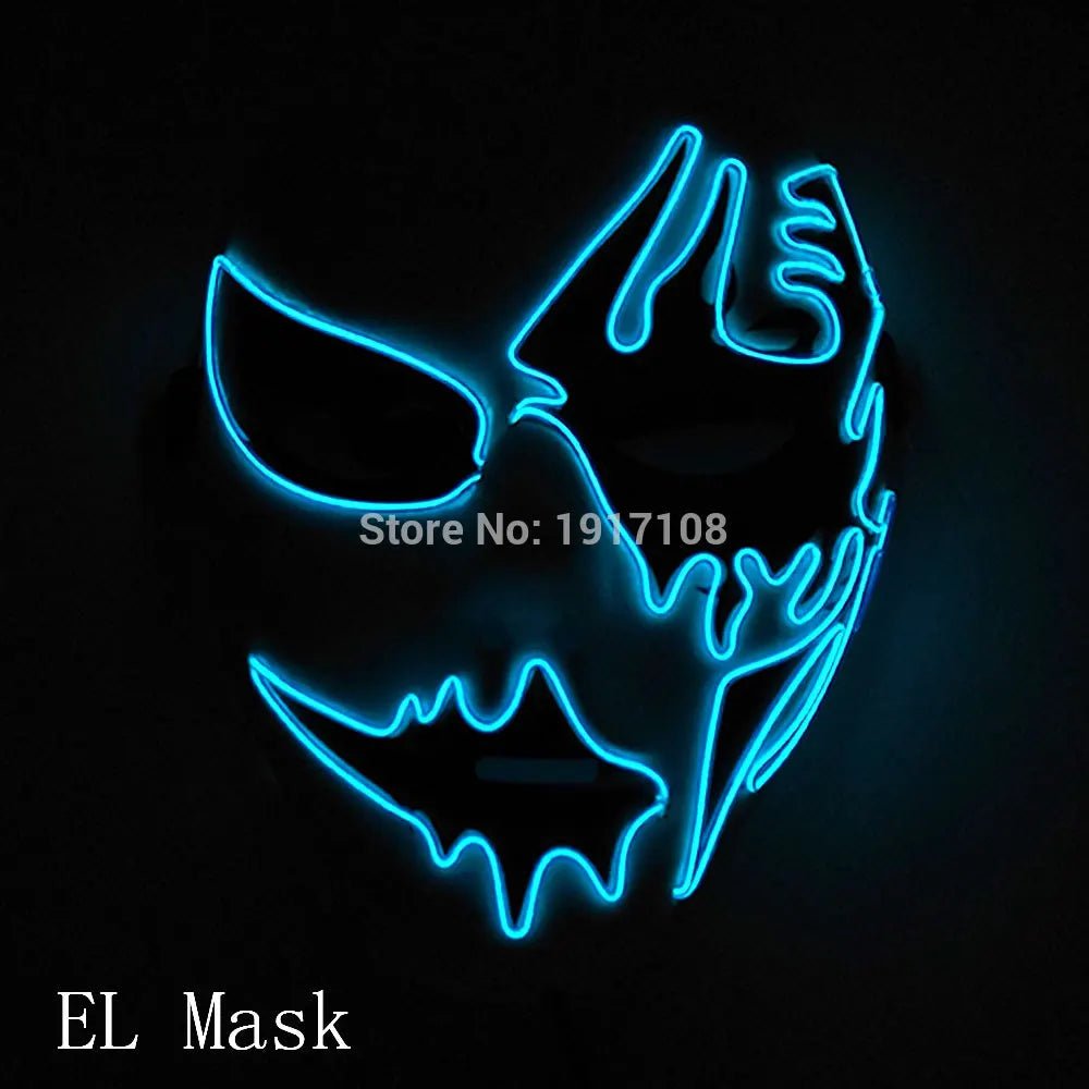 LED Neon Halloween Horror Mask - Cake Pops Parties