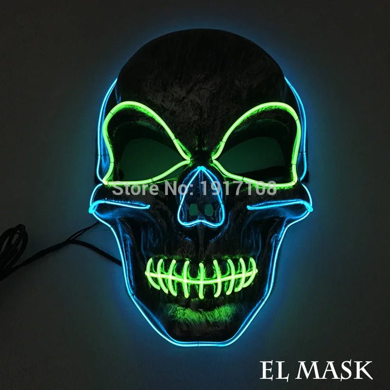 LED Neon Halloween Horror Mask - Cake Pops Parties