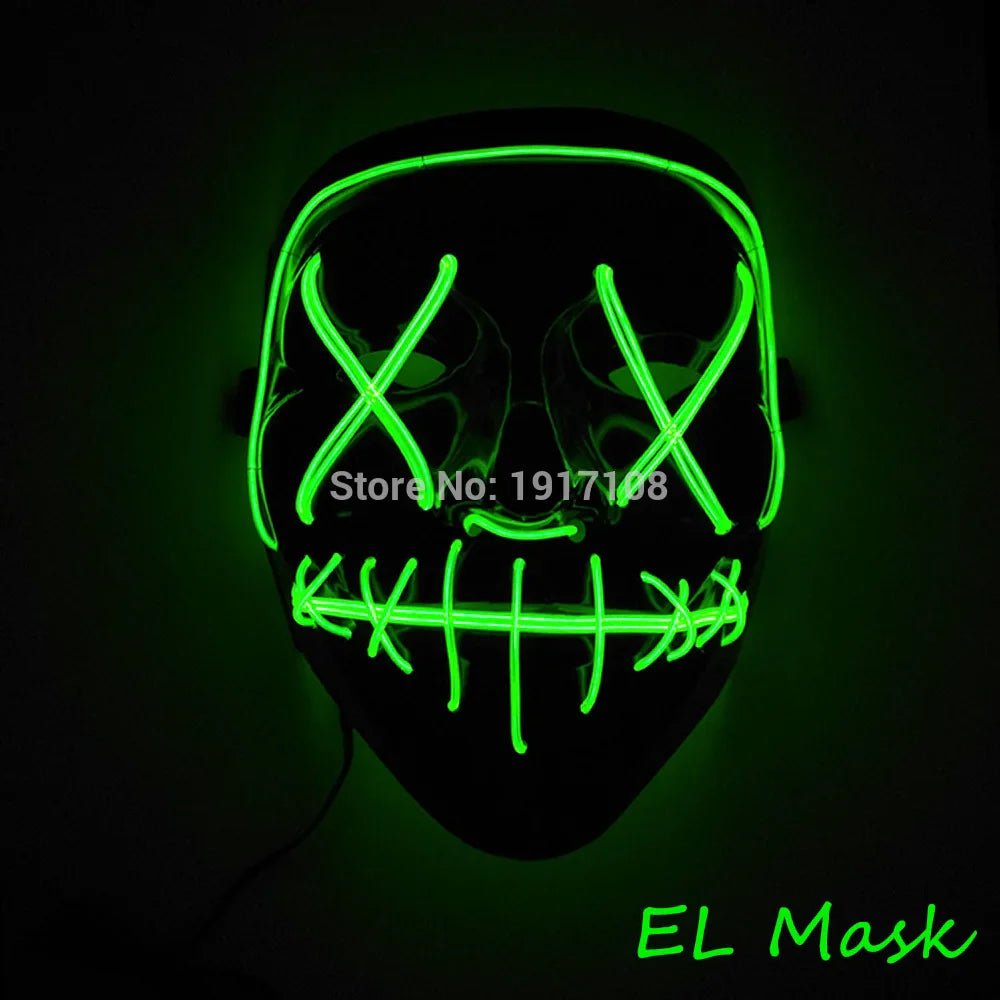 LED Neon Halloween Horror Mask - Cake Pops Parties