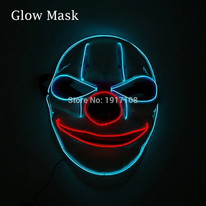 LED Neon Halloween Horror Mask - Cake Pops Parties