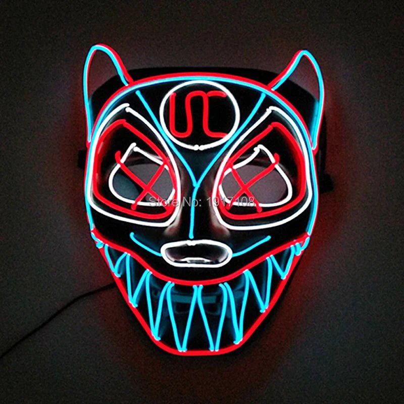 LED Neon Halloween Horror Mask - Cake Pops Parties