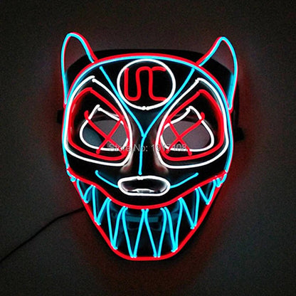 LED Neon Halloween Horror Mask - Cake Pops Parties
