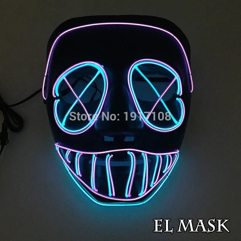 LED Neon Halloween Horror Mask - Cake Pops Parties