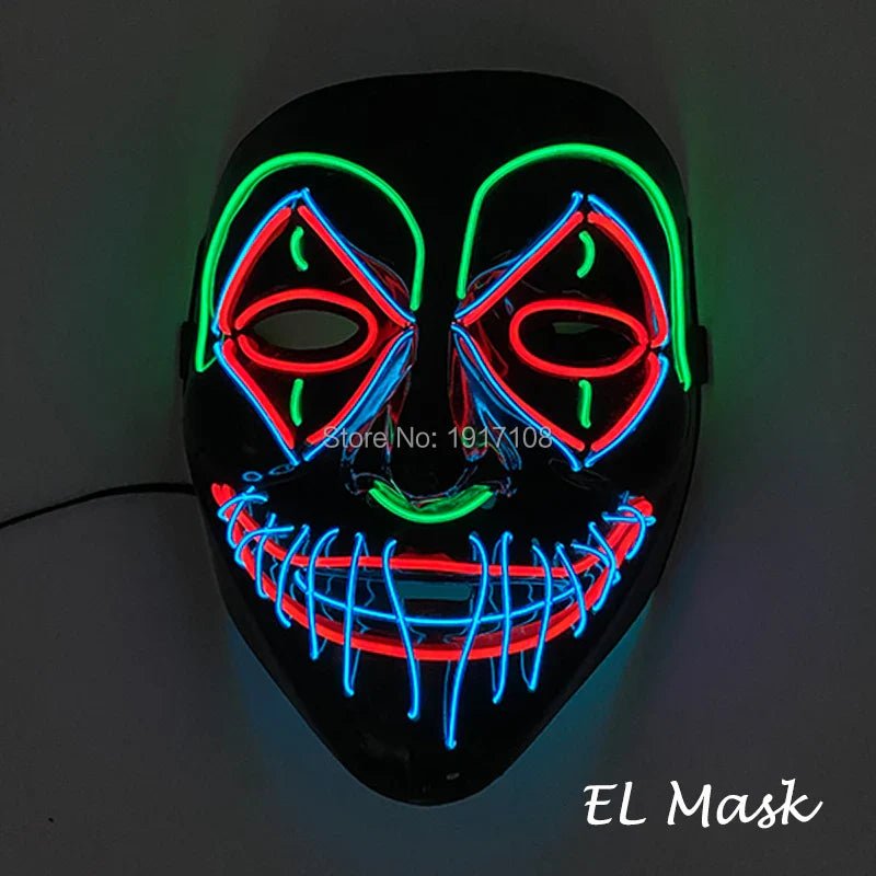 LED Neon Halloween Horror Mask - Cake Pops Parties