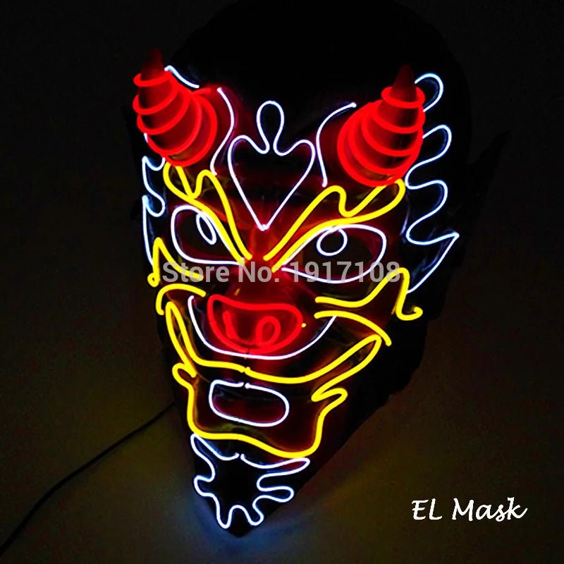 LED Neon Halloween Horror Mask - Cake Pops Parties