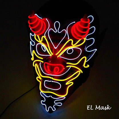 LED Neon Halloween Horror Mask - Cake Pops Parties