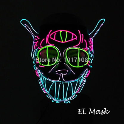 LED Neon Halloween Horror Mask - Cake Pops Parties