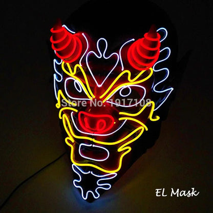 LED Neon Halloween Horror Mask - Cake Pops Parties