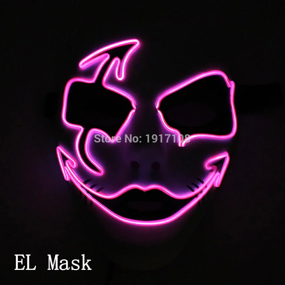 LED Neon Halloween Horror Mask - Cake Pops Parties