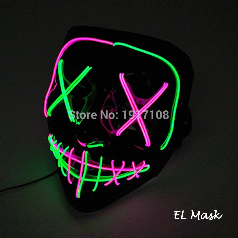 LED Neon Halloween Horror Mask - Cake Pops Parties